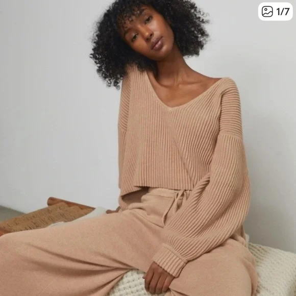 Lunya Beige Knit Lounge Set - Picture 2 of 7